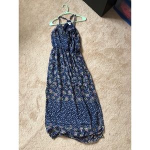 XHILARATION BLUE FLORAL MAXI DRESS